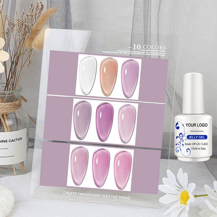 15 ml de gelo através do esmalte de unhas de geléia branca rosa