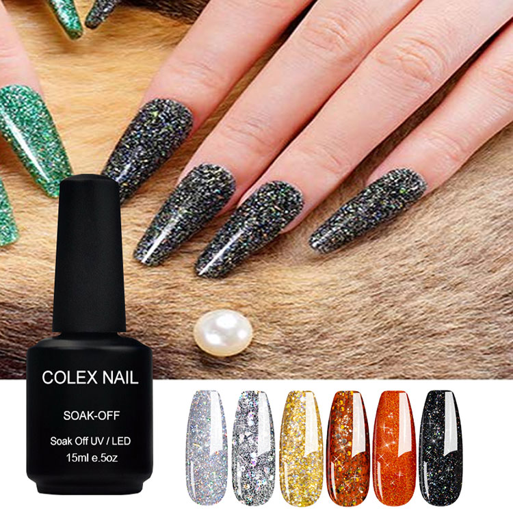 15ml brilhante brilho glitter gel polonês