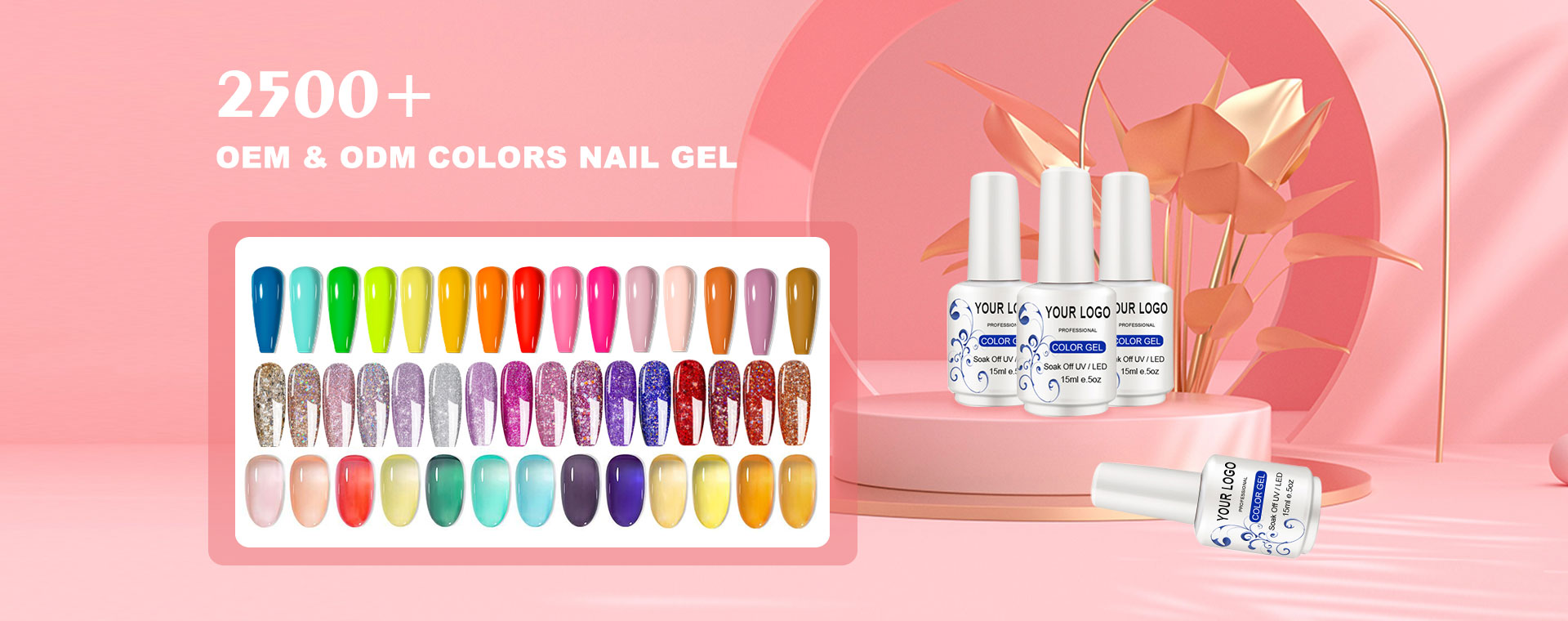 Fabricantes de esmaltes em gel glitter