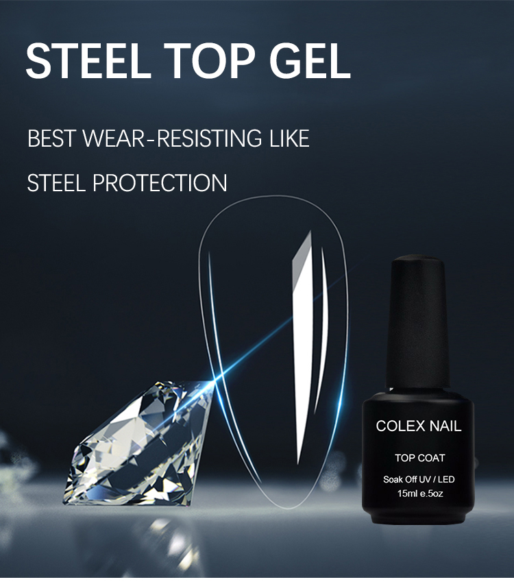 Efeito Perfeito do Top Coat em Gel