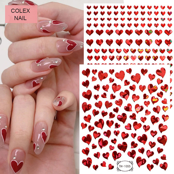 2d estrela coração decoração de unhas adesivos de unhas