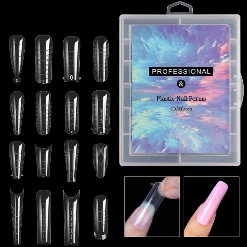 Molde acrílico para arte em unhas, pontas artificiais para unhas