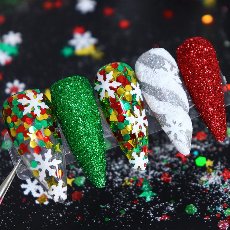 Conjunto de pó para unhas de Natal