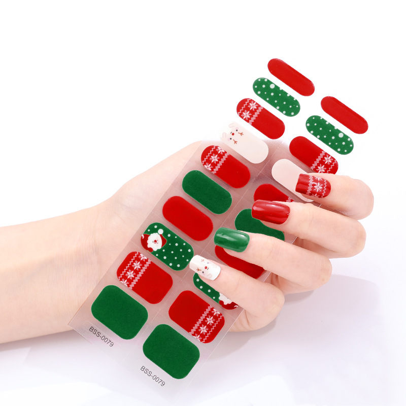 Envoltórios de unhas de Natal