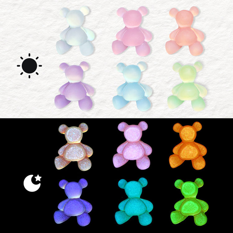 Joias de unhas de urso fofo para arte em unhas