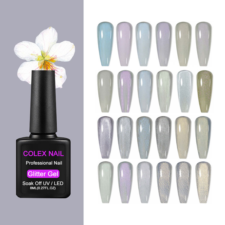 Polimento de gel brilhante de glitter