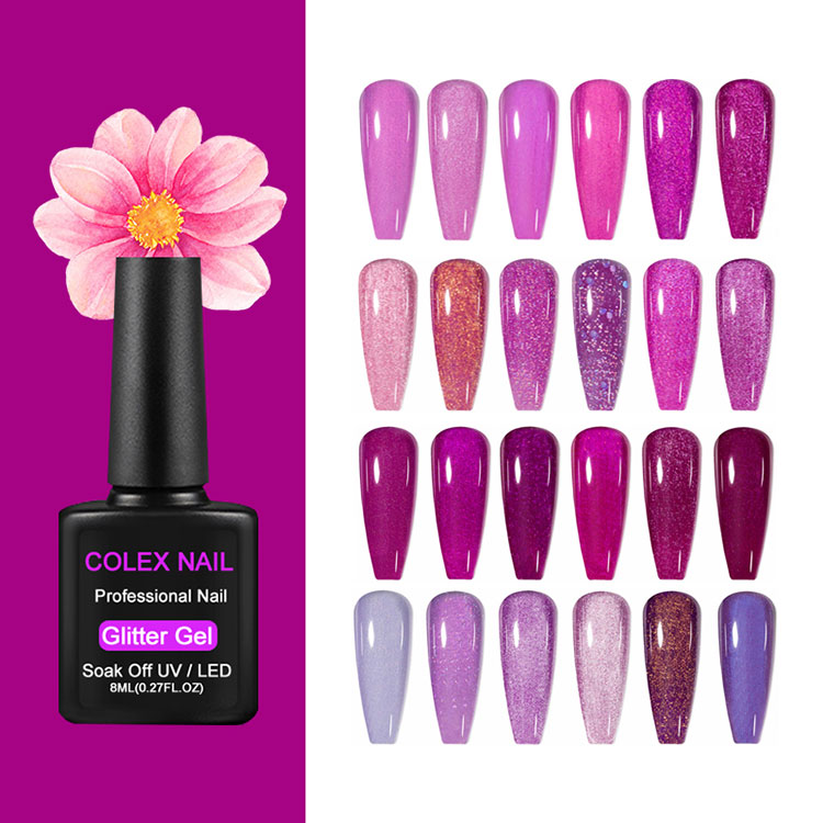 Boa tenacidade glitter gel polonês