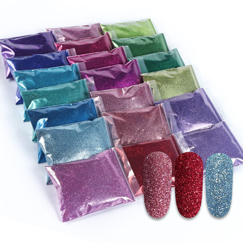 Pós holográficos para nail art com pigmento brilhante