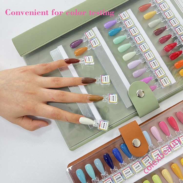 Cartão colorido de esmalte