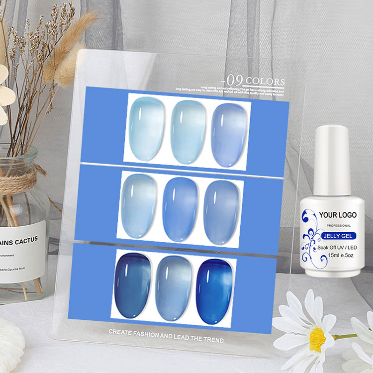 Prego de gel de geléia de gelo de cor natural