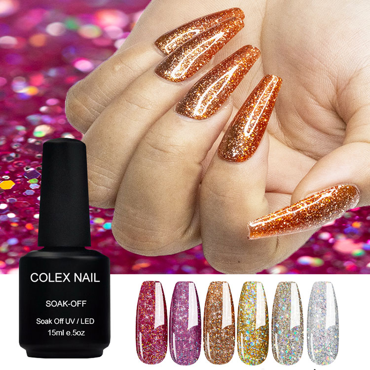 Polimento de gel de glitter sem odor