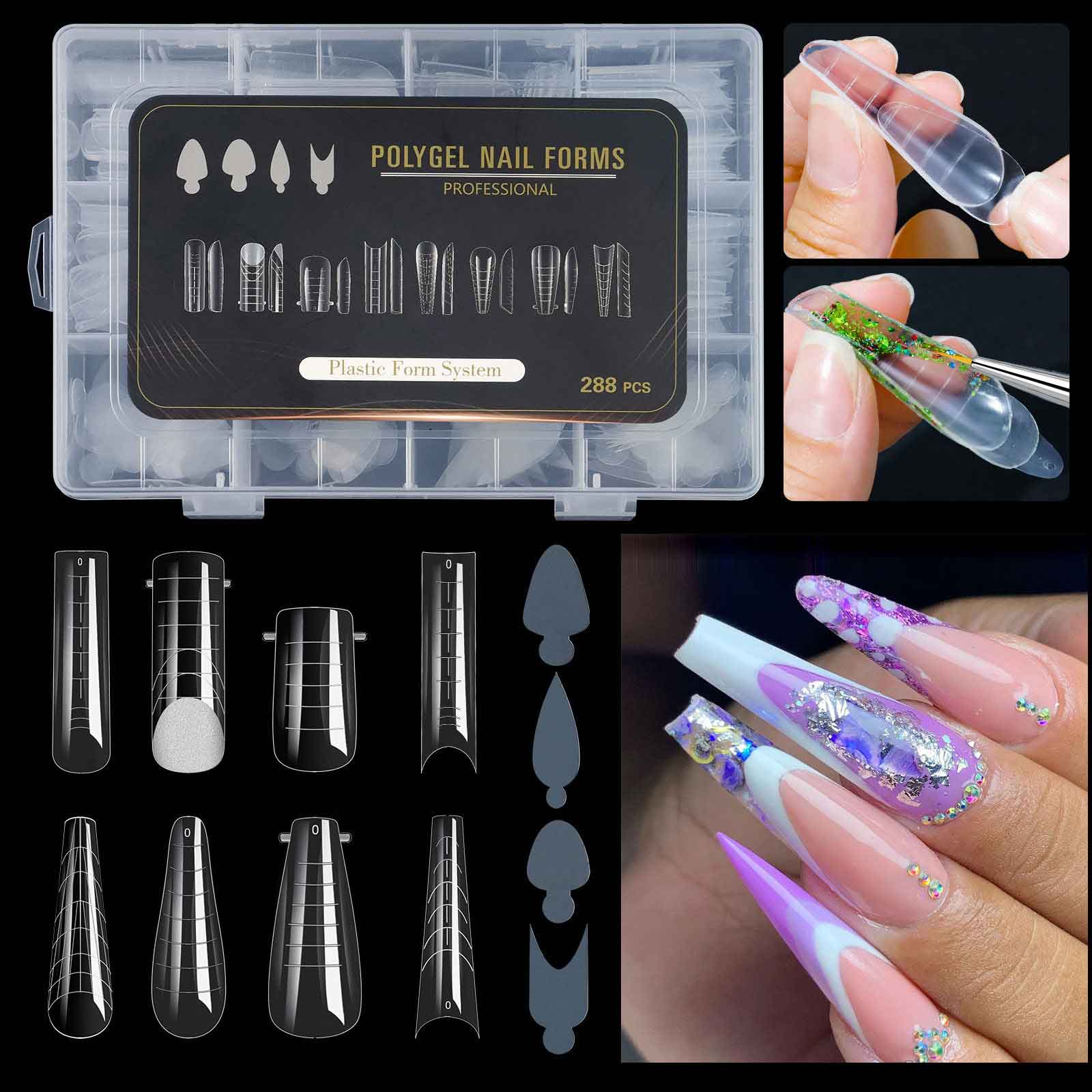 Formulário de extensão do sistema de unhas de gel para construção rápida