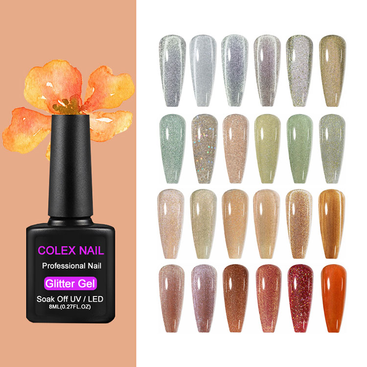 Cores espumantes Glitter Gel Polish