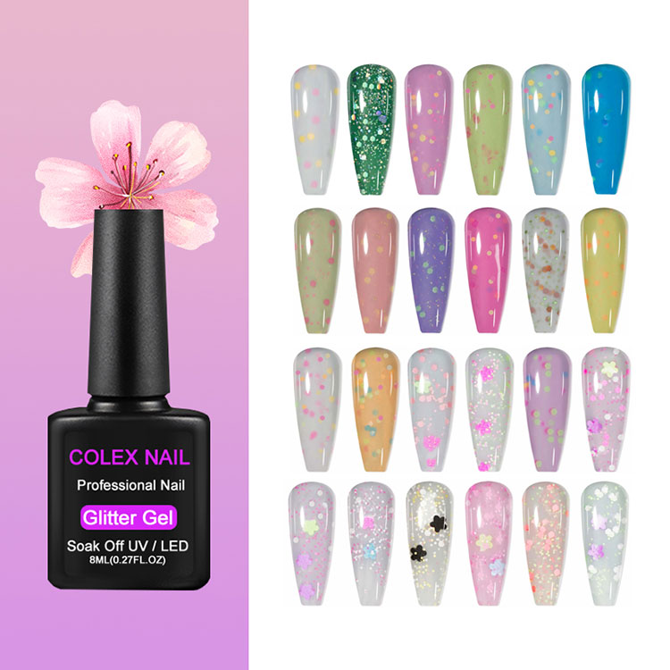 Spring Summer Uil Art Glitter Gel Polish