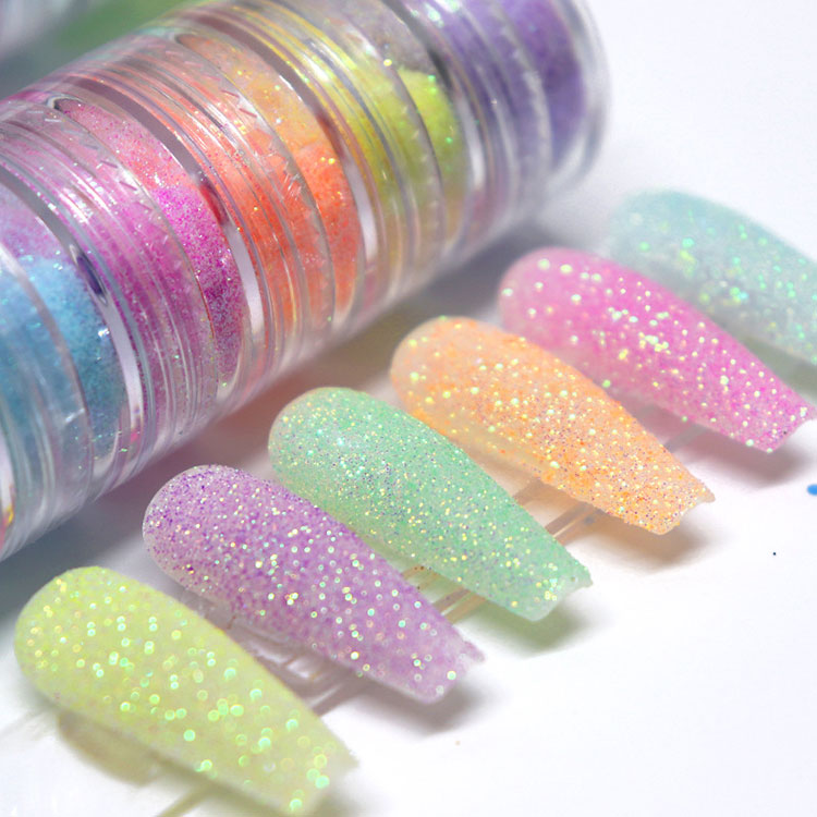 Kit de glitter para unhas em pó de açúcar