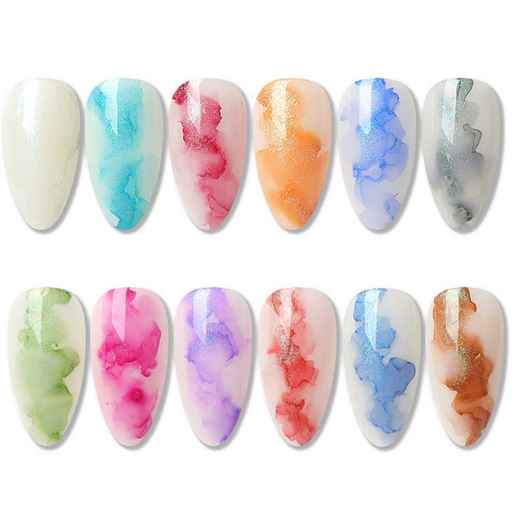 Gel de efeito de espalhamento em aquarela que floresce